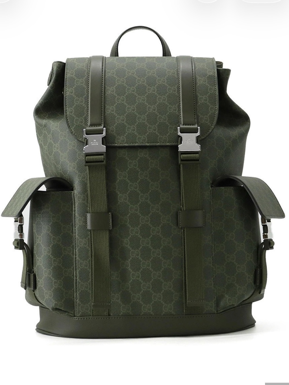 Gucci GG Monogram Large Backpack | Forest Green | NWT + Box